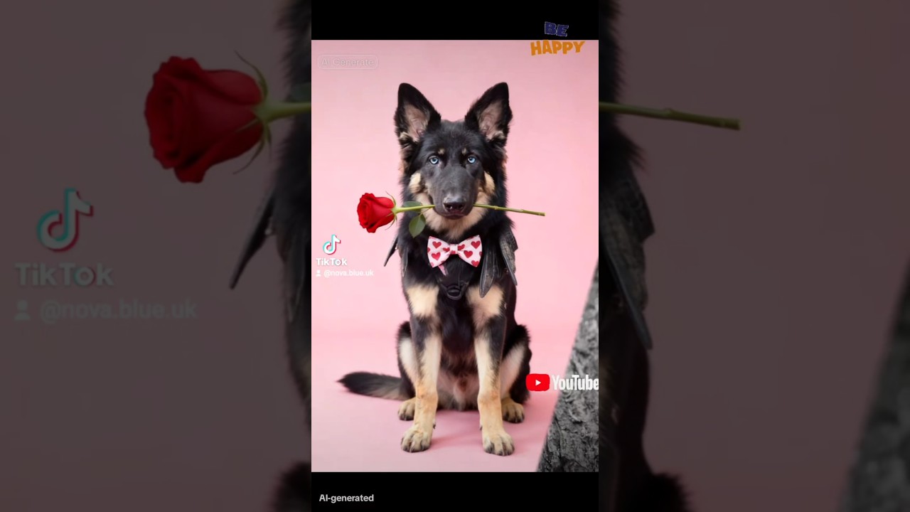 Nova with a rose — Be Happy